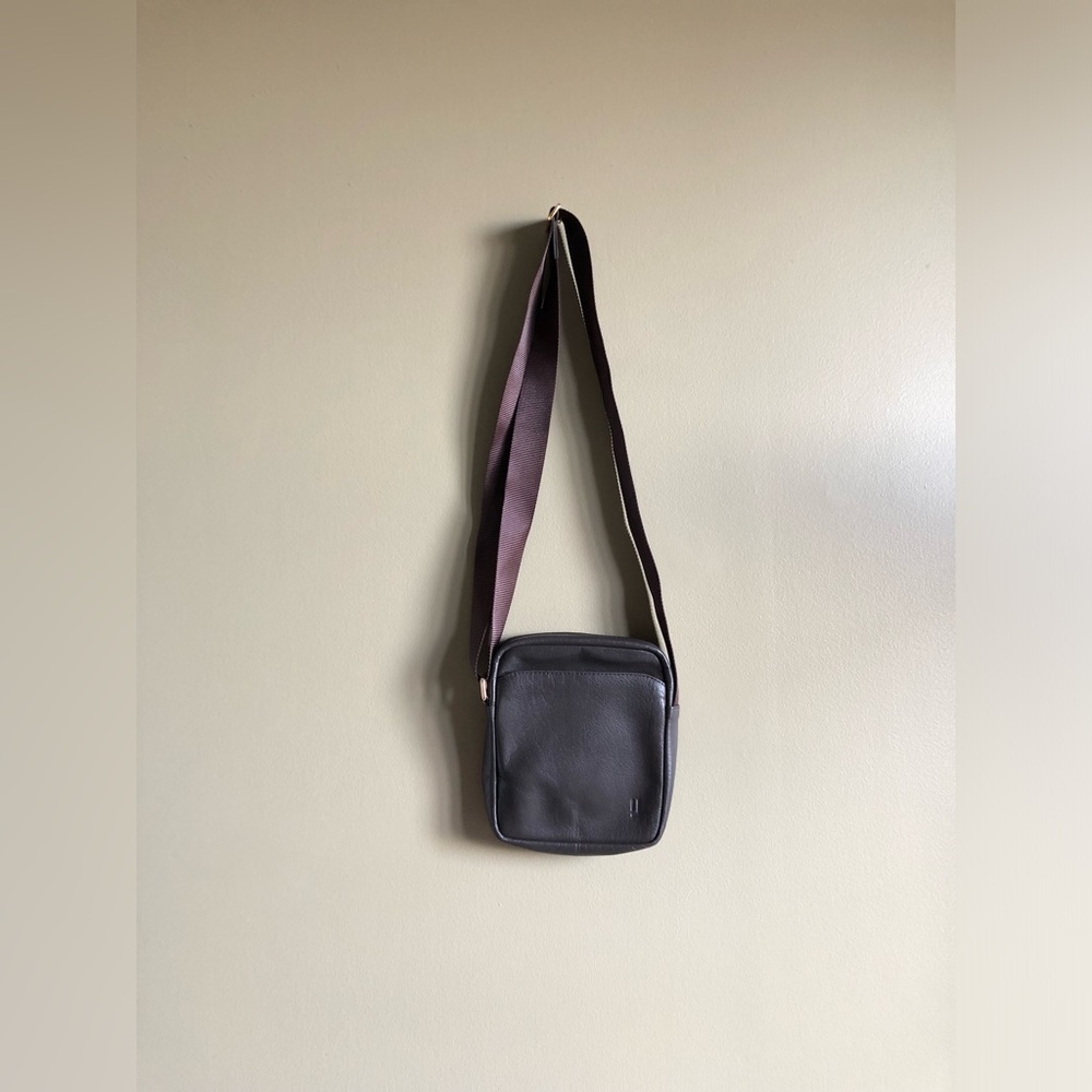 Jafferjees Men’s Real Leather Crossbody Shoulder Bag Brown Small Sling Bag